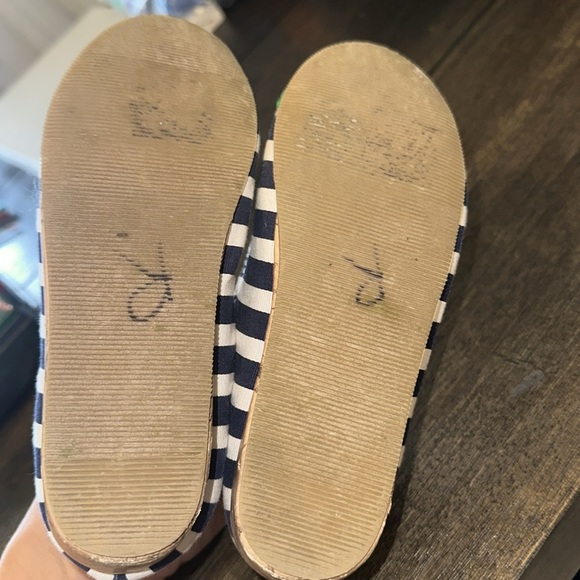 Gymboree Girls Wedge Striped Shoes Navy, White & Green size 12 Super Adorable - Picture 4 of 5